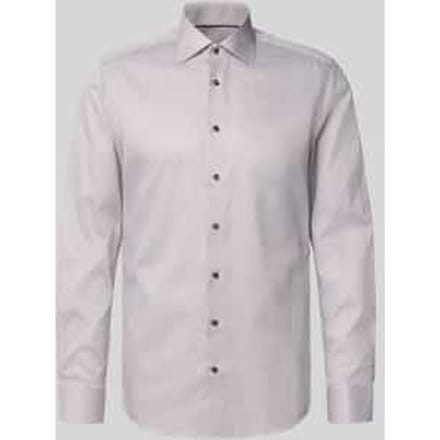 Slim fit zakelijk overhemd met kentkraag