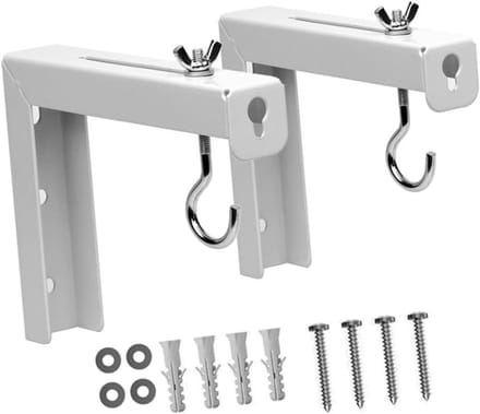Projector Beugels - Projector Ophanging - Presentaties Geven - Stabiele Metalen Constructie - 15x12x2cm - Wit