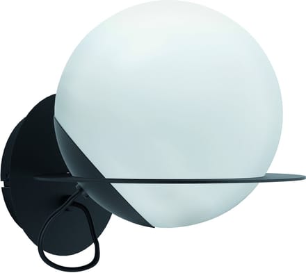 EGLO Sabalete Wandlamp - 1 lichts - 21 cm. - E27 - zwart/wit glas