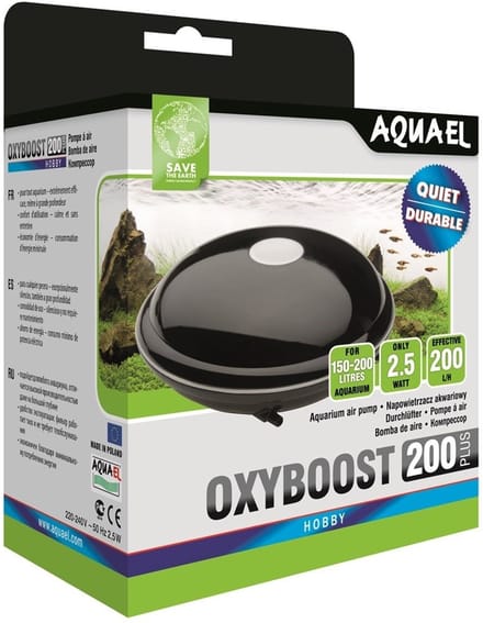 Aquael oxyboost +200 - Aquarium Pomp - Type: Luchtpomp - 200 liter/uur