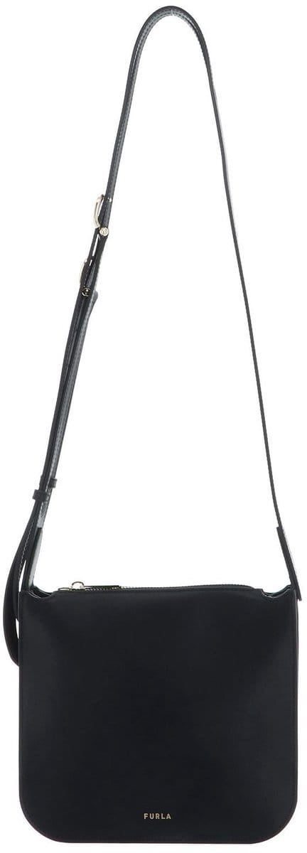 FURLA Leren schoudertas Ava Crossbody Nero zwart