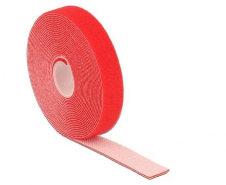 Klittenband rol 20mm / rood (5 meter)