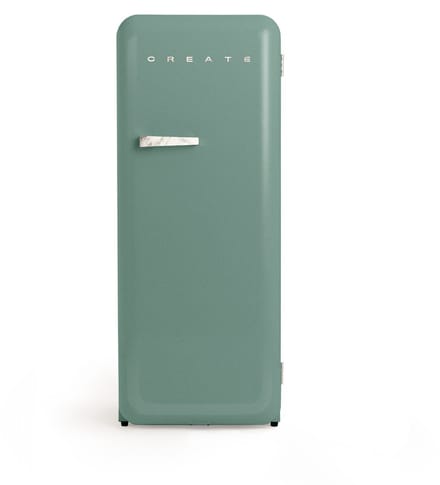 CREATE - Koelkast in retrostijl - Sage - Handvat Marmer - FRIDGE RETRO 281L