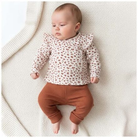 Prénatal newborn kledingset animal print Light Orange Brown 68 unisex