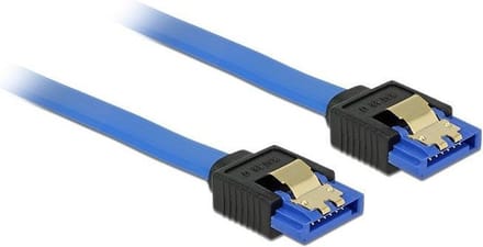 SATA datakabel - plat - SATA600 - 6 Gbit/s / blauw - 0,70 meter