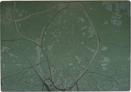 Place Maps Placemat Stadskaart Brugge - Kunstleer - Cacaobruin - 1 Stuk