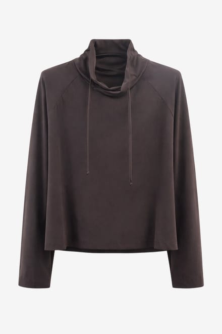Maren top technical jersey | Chocolate - Chocolate / S