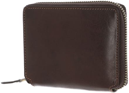 LEONHARD HEYDEN Leren Portemonnee Cambridge Zip Around Wallet Red Brown Donkerbruin