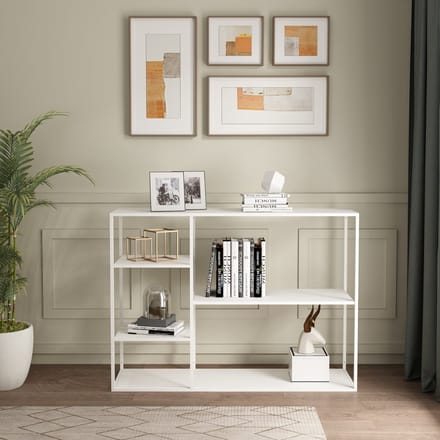 Staand rek Isojoki open kast 120x35x87,5 cm wit mat [en.casa]