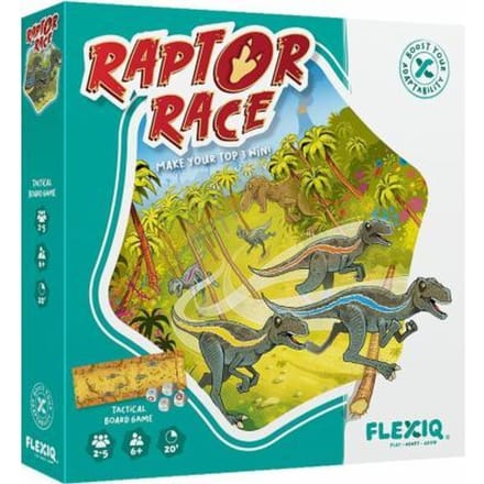 FlexIQ Raptor Race - Actiespel voor 2-5 spelers - Tactisch bordspel