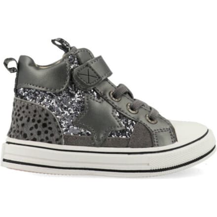Sneakers | Meisjes | silver grey | Leer | Shoesme | Maat 35