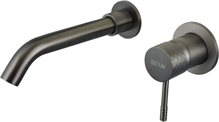 Lunari - Inbouw Wastafelkraan - Gun Metal