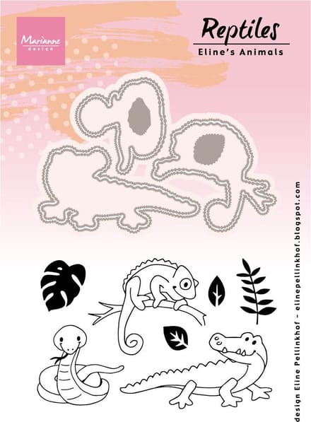 Marianne Design Eline's Clear stamps - animals Reptielen