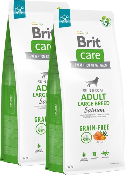 Brit Care hypo allergeen large breed zalm graanvrij 2x12 kg