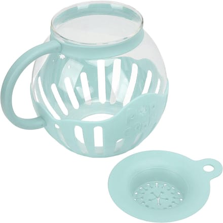 2.13L Glazen Magnetron Popcorn Popper Brede Mond Magnetron Popcorn Pot met Handvat voor Bioscoop Spel groen