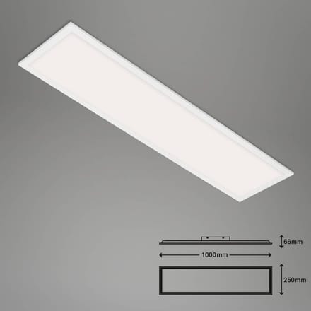 BRILONER Piatto S - LED CCT Plafondlamp - slimme paneel dimbaar - warm wit licht & koel wit licht - plafonniere met afstandsbediening - 28 - 100cm - wit