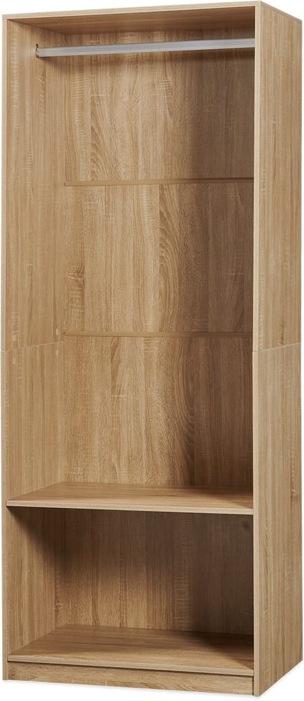 Open kledingkast Vippsaki 80x50x200 cm eikenkleurig [en.casa]