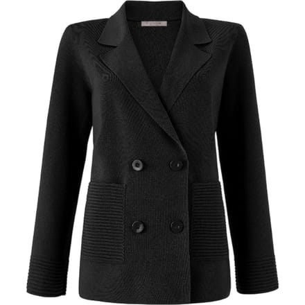 vrouw jassen d.exterior - merinos comf. balzette jacket - zwart