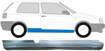 Volledige dorpel voor Volkswagen Golf 3 1991-1998 / Rechts