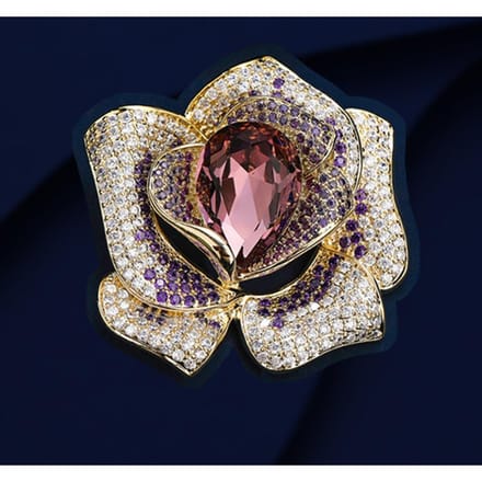 Modieuze Dames Luxe Broche Bloemstijl Exquise Broche Winter Nieuwe Trend Broche brown