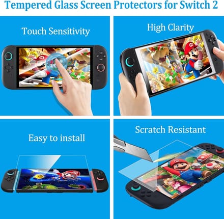 Geschikt voor Nintendo Switch 2 - Draagtas Complete 8-in-1 accessoireset - Zwart