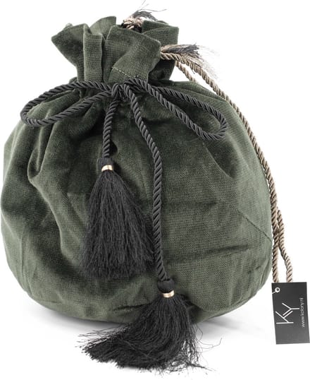 Tasje - Decoratie - Velvet - 30cm- incl kwastjes