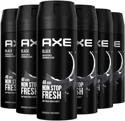 Axe Deodorant Bodyspray Black - 6 x 150 ml - Voordeelverpakking