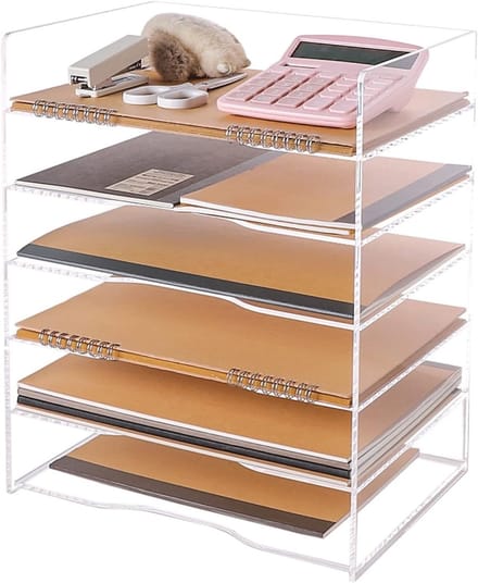 Dossierorganisator - Bureau organizer - Bureau opruimen - Grote capaciteit - 2.54 cm - Transparant