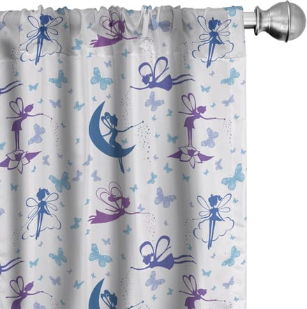 ABAKUHAUS Engelvleugels – Set van 2 gordijnen – 75 x 175 cm – lila