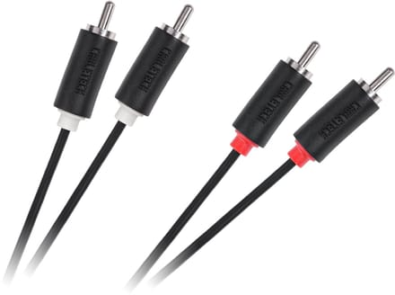 Cabletech Standard - RCA Kabel - 2RCA naar 2RCA - 1m - Zwart