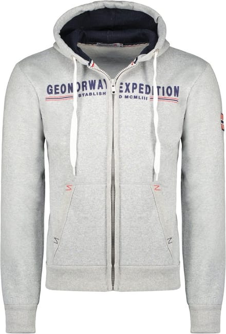 Gasille Vest Met Capuchon En Rits Lichtgrijs Geographical - M