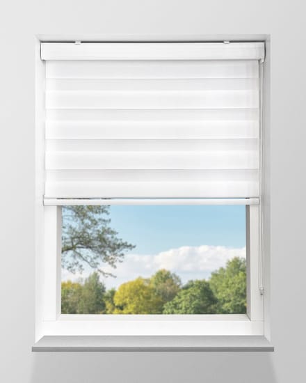 Duo Rolgordijn Lichtdoorlatend - Wit - 132x175cm - Op maat gemaakt