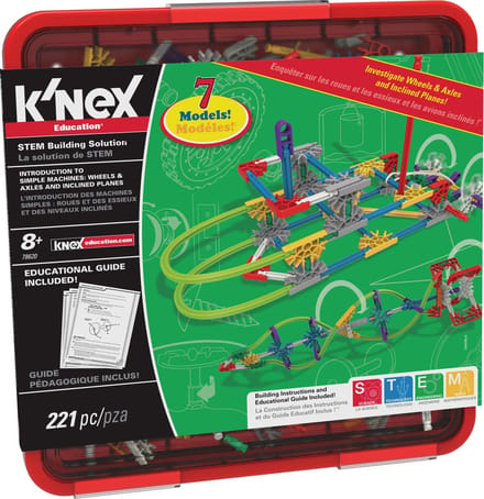 K'NEX Education Wielen, Assen en Hellende Vlakken – Techniek Bouwset – Vanaf 8 Jaar