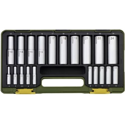 Proxxon 23292 Dopsleutelset 1/2 (12.5 mm), 1/4 (6.3 mm) 20-delig