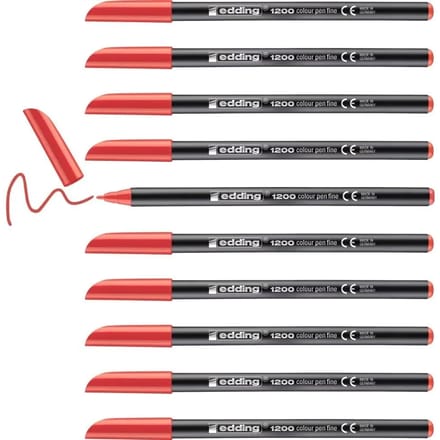 Fineliner edding 1200 002 fijn rood | 10 stuks