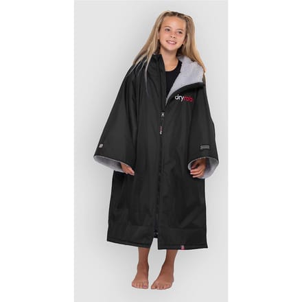 Dryrobe Advance Long Sleeve Kids 5-9 Surf Poncho zwart