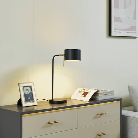 Lindby - Tafellamp - 1licht - Metaal, ijzer - H: 43.5 cm - E27 - zwart
