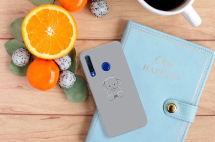 Honor 20 Lite Telefoonhoesje met Naam Grijs Baby Olifant