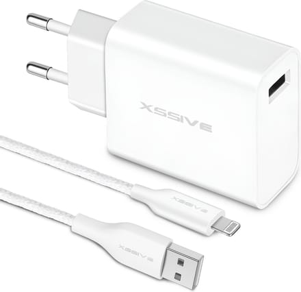 Oplaadsetje - 1 Meter - Geschikt voor iPhone 6 7 8 Plus SE - Inclusief Sterke Oplader Kabel