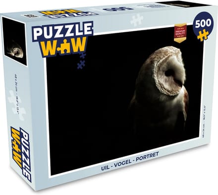 Puzzel Uil - Vogel - Portret - Legpuzzel - Puzzel 500 stukjes