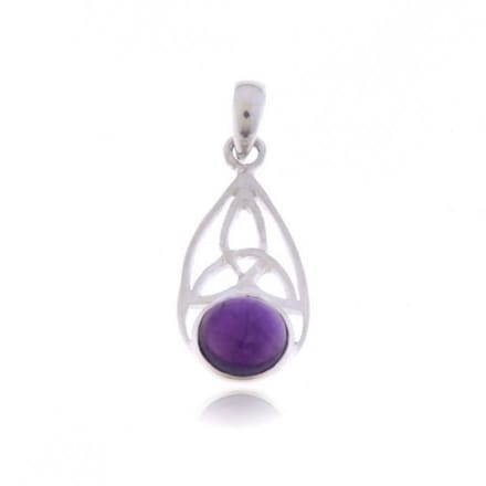 SilverGems Zilveren hanger met Amethist edelsteen