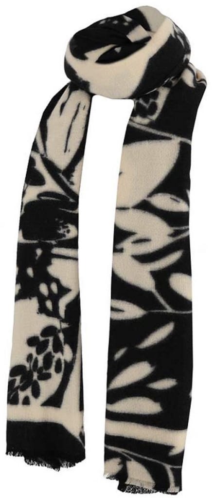 Sarlini - Geweven Sjaal - Zwart - Wit - One Size