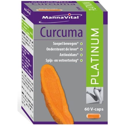 Mannavital Curcuma Platinum Voedingssupplement 60 Capsules