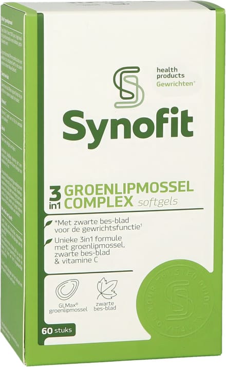 Synofit 3in1 Groenlipmossel complex - 60 softgels - Vetzuurpreparaat