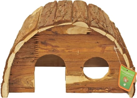 Knaagdierhuis halfrond natural M - 25x16x15 cm
