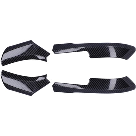 Cache de rétroviseur latéral complet à coller, décoration de garniture style fibre de carbone, adapté pour RAV4 2019 2021 black