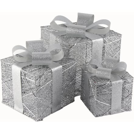 Boîtes Cadeaux de Noël pour Décorations de Noël Intérieures Extérieures gray