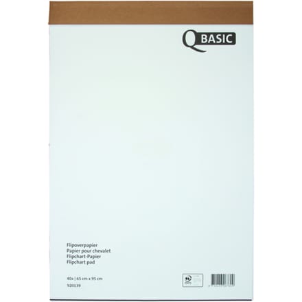Flipoverpapier Qbasic 65x95cm 40 vel ongevouwen ruit