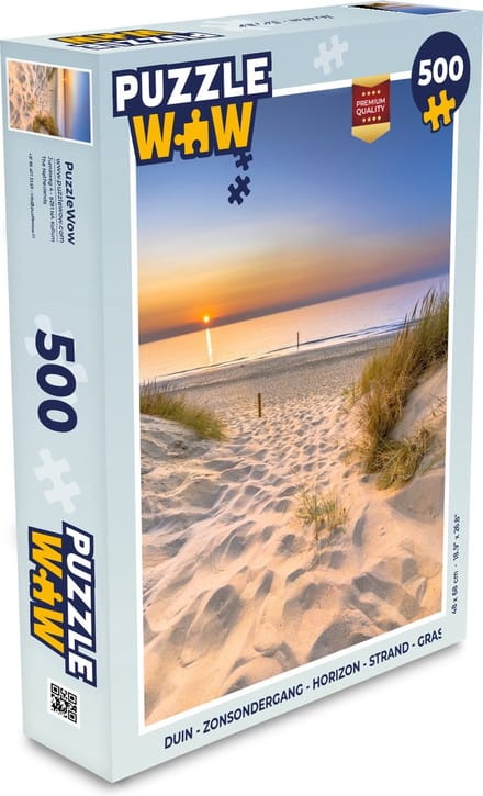Puzzel Duin - Zonsondergang - Horizon - Strand - Gras - Legpuzzel - Puzzel 500 stukjes