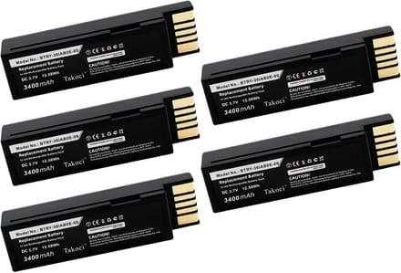 Batterij Vervanging - Scanner Accu - Barcode Scannen - 5 Stuks Set - 3.7V 3400mAh